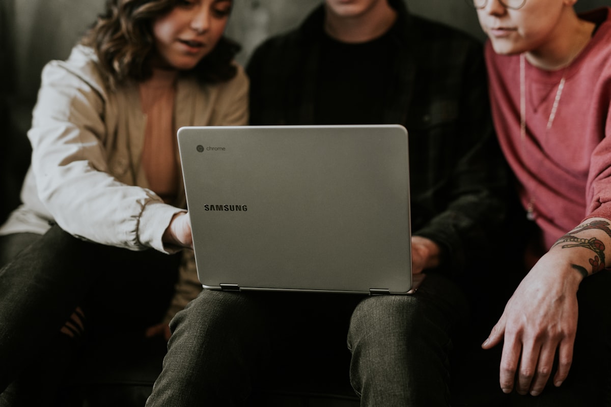 Person using laptop